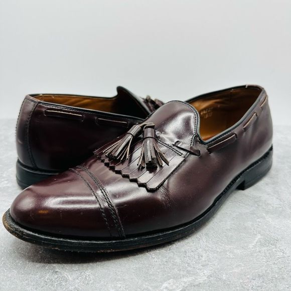 Ellen Edmonds Cap Toe Braided Tassel Slip On Brown Men’s Dress Loafer Shoes size - Picture 1 of 16